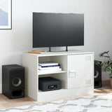 TV Cabinet White 67x39x44 cm Steel 841701