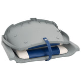 4 Piece Foldable Boat Seat Set with Blue-white Pillow 272241