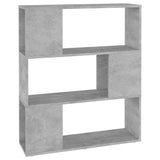 Book Cabinet Room Divider Concrete Grey 80x24x94 cm Engineered Wood 809129