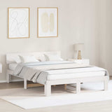 Bed Frame with Headboard White 160 x 200 cm Solid Pine Wood 872645