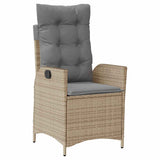 Garden Dining Set with Cushion 5 pcs Beige Poly Rattan 3380515