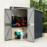 Wall-mounted Garden Shed Anthracite 118x194x178 cm Steel 316223