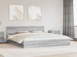 Bed Frame with Drawer Grey Sonoma 180 x 200 cm Engineer Wood 3410684