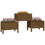 Planter Honey Brown 178.5x44x75 cm Solid Wood Pine 822250