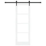 Sliding Door White 73.5 x 211 cm Solid Pine Wood and Glass 3332326