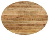 Dining Table Solid Rough Mango Wood and Steel 120x77 cm 246013
