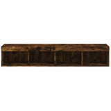 TV Cabinets with LED Lights 2 pcs Smoked Oak 80x30x30 cm 837150