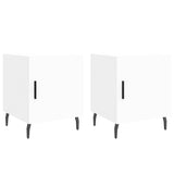 Bedside Cabinets 2 pcs White 40x40x50 cm Engineered Wood 827597