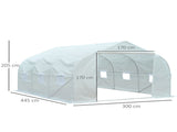 Walk-In Polytunnel Greenhouse Warm House Garden Tunnel Shelter Plant Shed with Door and Windows, T3398P311615