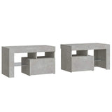 Bedside Cabinets 2 pcs with LED Lights Concrete Grey 70x36.5x40 cm 3152773