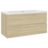 Sink Cabinet with Built-in Basin Sonoma Oak Engineered Wood 3071561