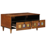TV Cabinet with Drawer Walnut 70 x 33 x 46 cm Solid Mango Wood 4018225