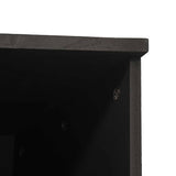 Bathroom Cabinet Black 38 x 33 x 160 cm Solid Mango Wood 4018830