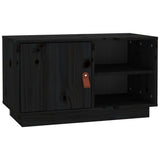 TV Cabinet Black 70x34x40 cm Solid Wood Pine 818239