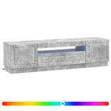 LED TV Cabinet Concrete Grey Engineered Wood 897788
