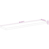 ZNTS Wall Shelf 90x20x2.5 cm Rectangular Solid Wood Acacia Live Edge 370227