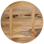 ZNTS Table Top Ø 50x2.5 cm Round Solid Wood Rough Mango 370004