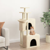 Cat Tree with Sisal Scratching Posts Cream 122 cm 172052