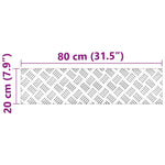 ZNTS Aluminium Checker Plates 4 pcs Anti-Slip 80x20 cm 4104262