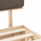 Bed Frame with Upholstered Headboard Natural and Taupe 877447