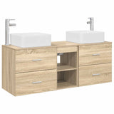 Bathroom Cabinet Set 3 pcs Sonoma Oak 49.5 x 41 x 63 cm 3405821