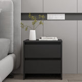 Bedside Cabinets 2 pcs Black 45x34.5x44.5 cm Engineered Wood 809848