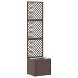 Garden Trellis Planter Brown 35 x 30 x 135 cm Metal 366618