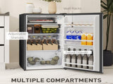 91 Litre Freestanding Under Counter Fridge Freezer, Small Fridge with Chiller Box, Adjustable T3398P343463