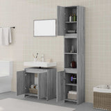 3 Piece Bathroom Furniture Set Grey Sonoma Engineered Wood 3152720