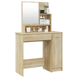 Dressing Table with Mirror Sonoma Oak 86.5x35x136 cm 802960