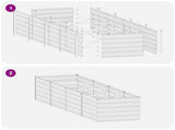 Raised Garden Bed Green 320 x 80 x 55 cm cold-rolled steeel 8006419