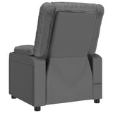 Recliner Chair Grey Faux Leather 348045