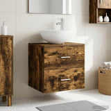 Wall-Mounted Sink Vanity Smoked Oak 49.5 x 41 x 64.5 cm 890266
