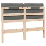 Upholstered Headboard Brown and Light Grey 120 cm 880188