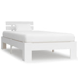 Bed Frame without Mattress White Solid Pine Wood 90x200 cm 283154