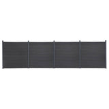 Fence Panel Set Grey 699x186 cm WPC 3211833