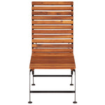 Sun Lounger with Steel Legs Solid Acacia Wood 44394