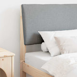 Upholstered Headboard Light Grey 90 cm Solid Pine Wood 879304