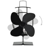Heat Powered Stove Fan 4 Blades Black 51237