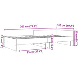 Bed Frame without Mattress Concrete Grey 100x200 cm Engineered Wood 849575