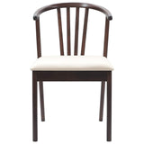 Dining Chair 2 pcs Light Brown and Light Solid Rubberwood 42020393