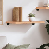 Wall Shelf Light Brown 60x30x cm Treated Solid Wood Oak 363645