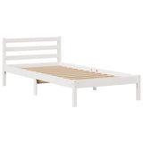 Bookcase Bed without Mattress White 90x190 cm Single Solid Wood Pine 3321925