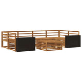 Outdoor Sofa Set 7 pcs Natural Solid Acacia Wood 3383092
