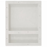 Shower Niche with 2 Compartments Matt White 41x51x10 cm 151396