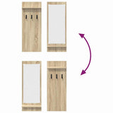 Wall-Mounted Coat Rack with Shelf Sonoma Oak 70 x 10 x 90 cm 874525