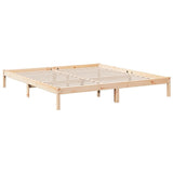 Extra Long Bed Frame without Mattress 200x210 cm Solid Wood Pine 852412