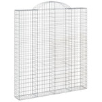 Arched Gabion Basket 200x30x220/240 cm Galvanised Iron 153491