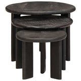 Nesting Coffee Tables 3 pcs White Solid Mango Wood 4104658