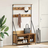 Clothes Rack Old Wood 100 x 41 x 184 cm Engineered Wood 882889